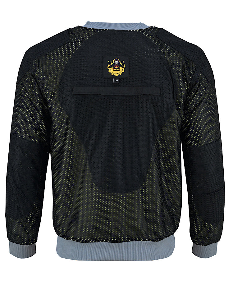 (PRE-ORDER) GREY - The Phantom – Armored Pullover T-Shirt - Walters Motorcycle Wear Australia
