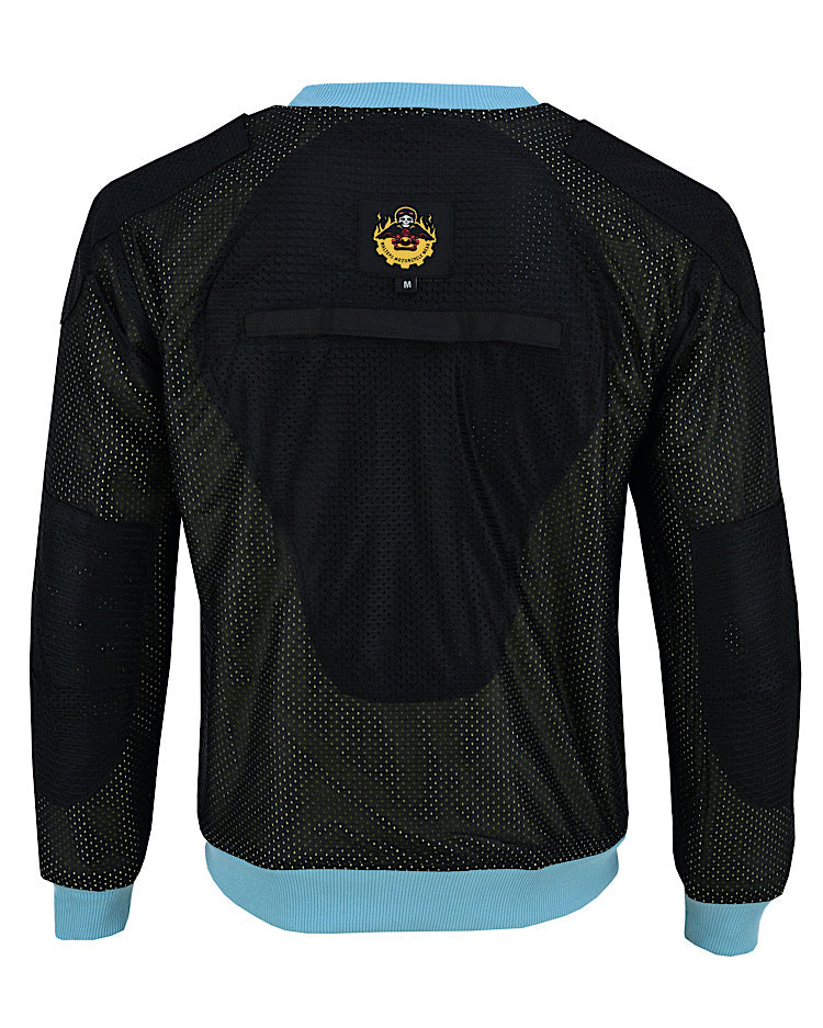 (PRE-ORDER) BLUE- The Phantom – Armored Pullover T-Shirt - Walters Motorcycle Wear Australia