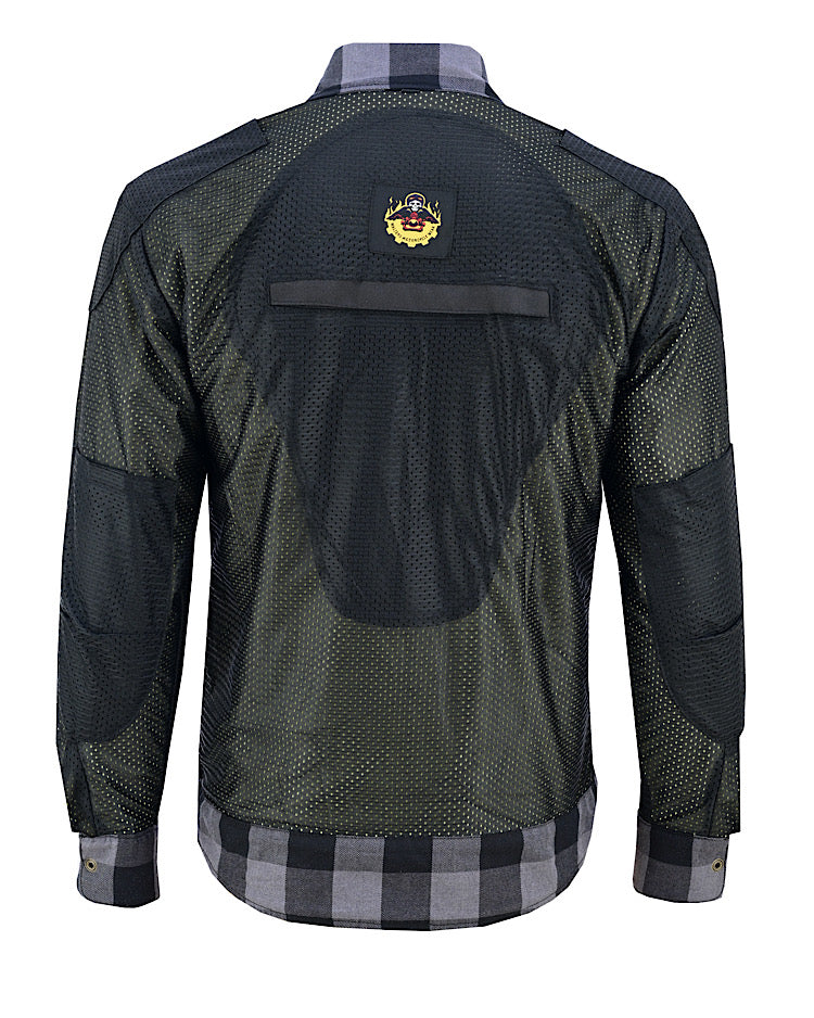 (PRE-ORDER) The Reaper - Men’s Motorcycle Flannel Shirt - Walters Motorcycle Wear Australia