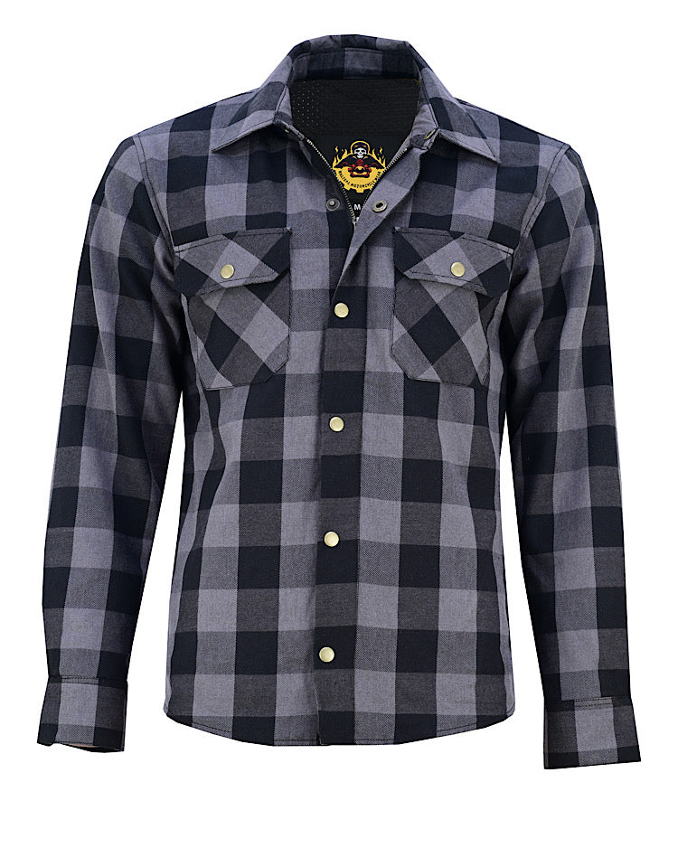 (PRE-ORDER) The Reaper - Men’s Motorcycle Flannel Shirt - Walters Motorcycle Wear Australia