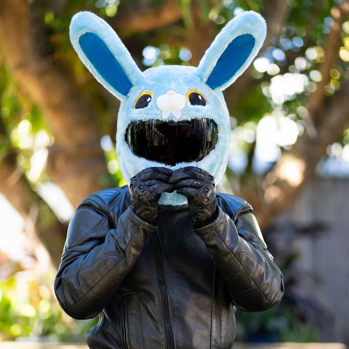 Motorcycle Helmet Cover - Blue Bunny - Motoloot Australia