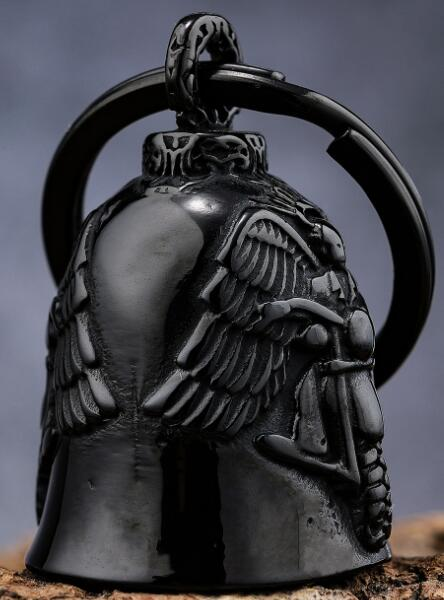 Guardian Bell Biker with wings – BLACK - Walters Motorcycle Wear Australia