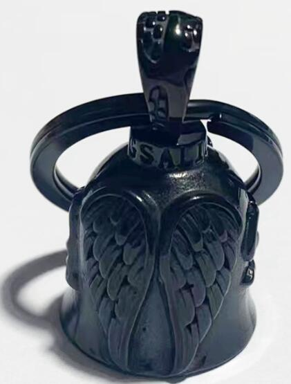 Guardian Bell with wings – BLACK - Walters Motorcycle Wear Australia
