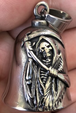 Grim Reaper Guardian Bell - SILVER - Walters Motorcycle Wear Australia