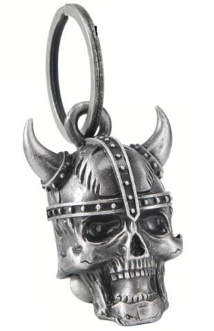 Viking Skull XL Guardian Bell - SILVER - Walters Motorcycle Wear Australia