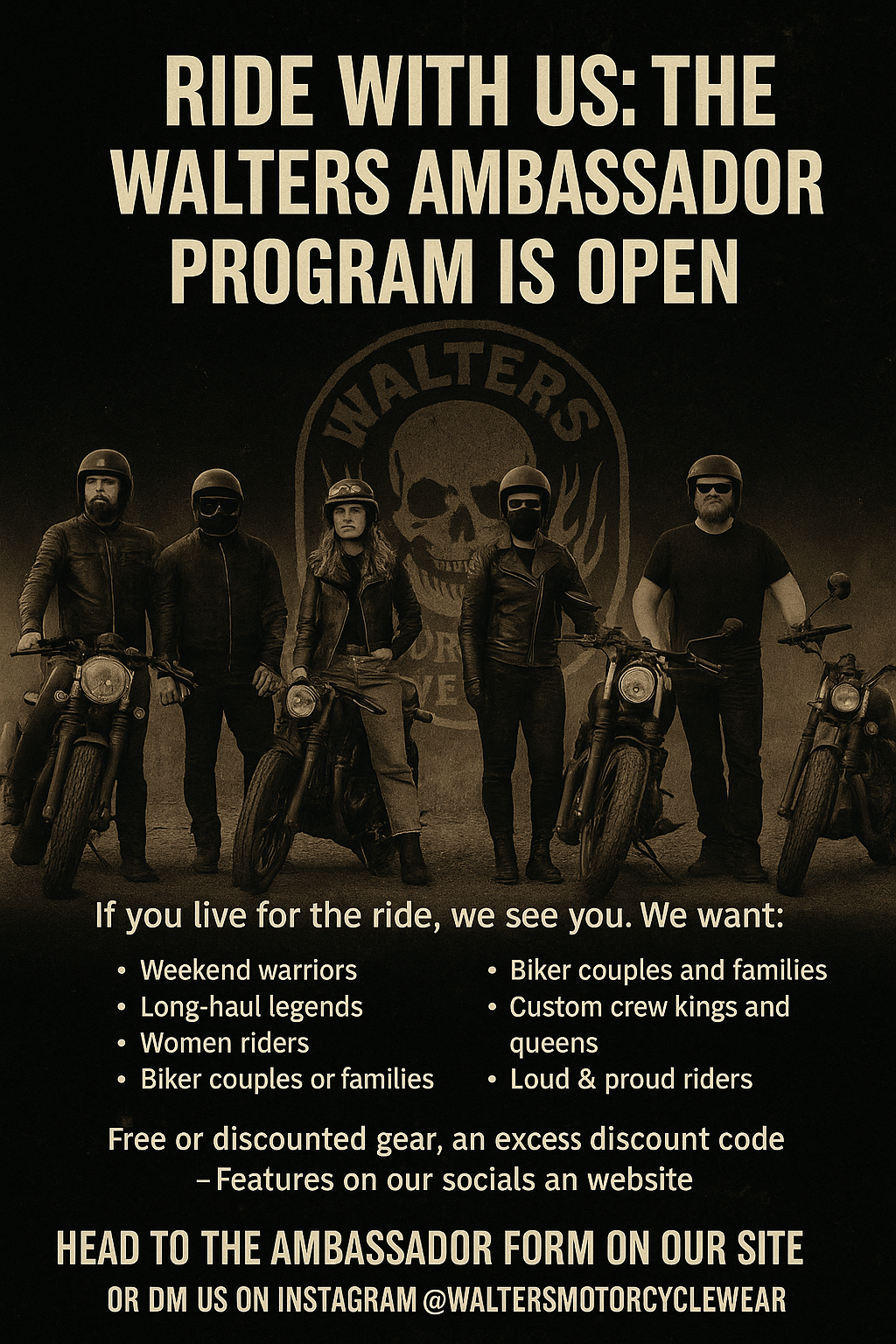 Ride With Us: The Walters Ambassador Program Is Open