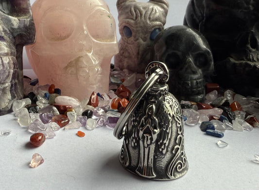 Angel Preying - Decorative - Silver Guardian Bell - Walters Motorcycle Wear Australia