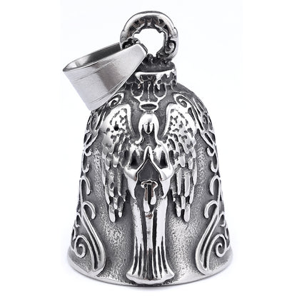 Angel Preying - Decorative - Silver Guardian Bell - Walters Motorcycle Wear Australia