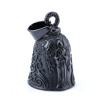 Angel Preying - Decorative -BLACK Guardian Bell - Walters Motorcycle Wear Australia