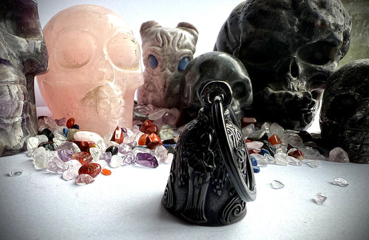 Angel Preying - Decorative -BLACK Guardian Bell - Walters Motorcycle Wear Australia
