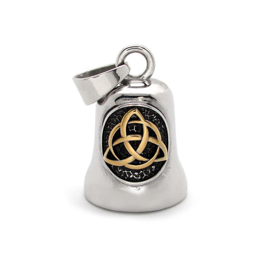 Trinity Knot Guardian Bell - SILVER/GOLD - Walters Motorcycle Wear Australia