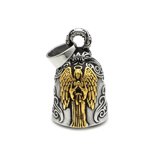 Angel Preying - Decorative -GOLD Guardian Bell - Walters Motorcycle Wear Australia