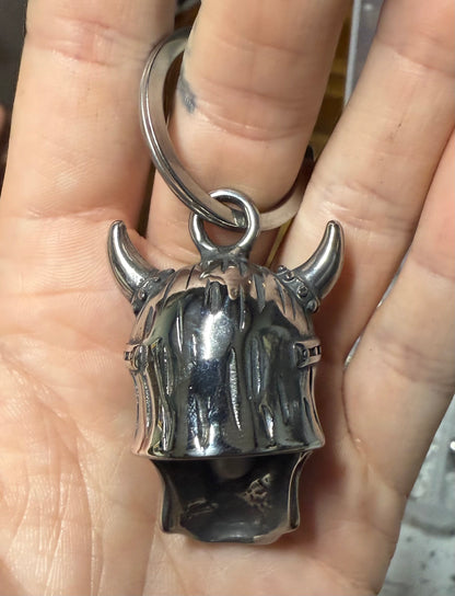 Viking Skull XL Guardian Bell - SILVER - Walters Motorcycle Wear Australia