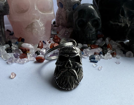 Viking Skull with Beard Guardian Bell - Vintage  - Walters Motorcycle Wear Australia