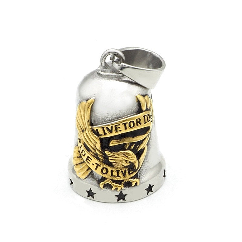 GOLD/SILVER "Live To Ride, Ride To Live" EagleGuardian Bell - Walters Motorcycle Wear Australia