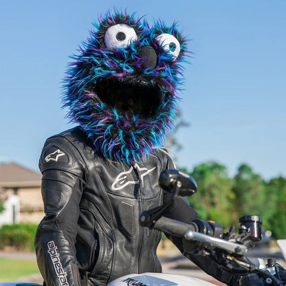 Monster - Blue, Purple and Black - Motorcycle Helmet Cover - - Motoloot - Australia