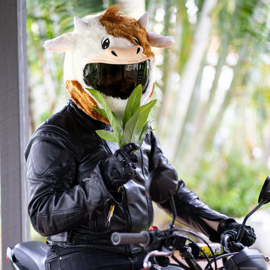 Motorcycle Helmet Cover - Cow- Motoloot  AUSTRALIA 