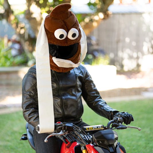 Motorcycle Helmet Cover - Poop Emoji - Motoloot  AUSTRALIA