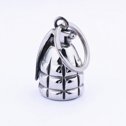 SILVER Hand Grenade Guardian Bell - Walters Motorcycle Wear Australia