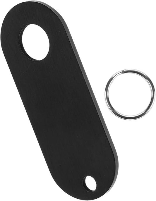 Stainless Steel Chrome Guardian Bell Hanger for Motorcycles - black rounded square