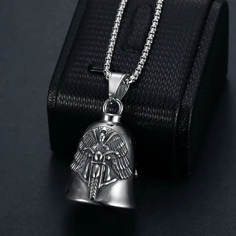 Guardian Bell with Rider and Angel Wings – Protection and Freedom on the Road

Embrace the perfect balance of freedom and protection with the Guardian Bell featuring a person riding a motorcycle with angel wings. This unique design combines the spirit of the open road with divine guidance, symbolizing a rider’s journey toward freedom, while being watched over by the protective wings of an angel. It serves as a powerful reminder that no matter how far or fast you go, you are always under the watchful protect